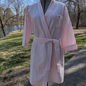 Tommy Hilfiger Pink Waffle Weave Robe